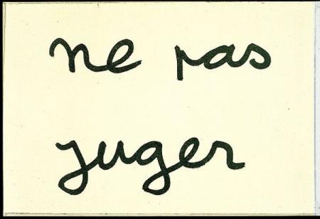 Ne pas juger